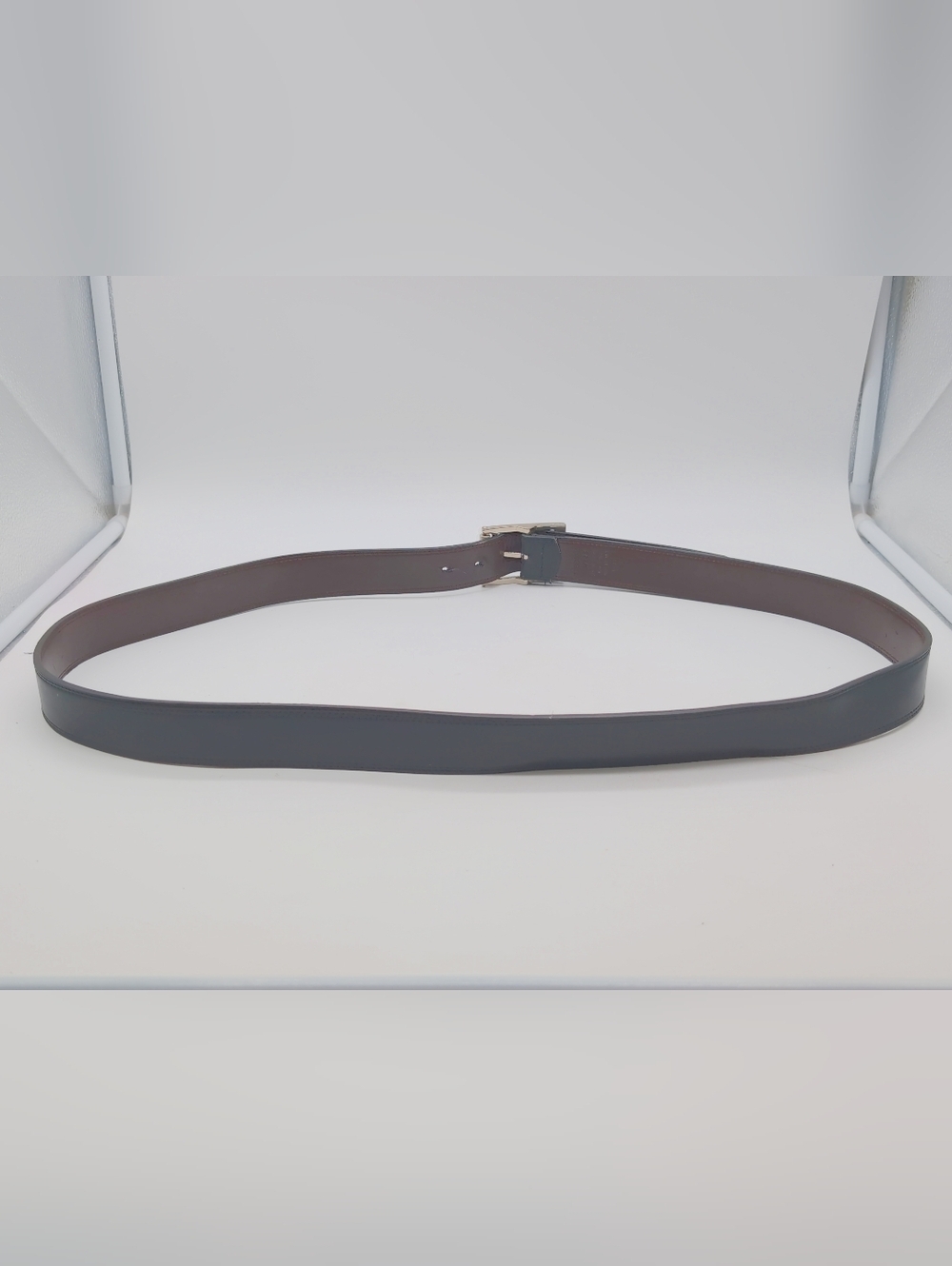 Dickies Black Leather Sz 50 Men's Belt with Silver-Tone Buckle - Picture 4 of 6